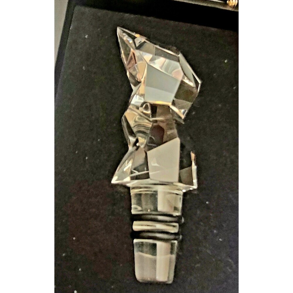 NEW Orrefors TOKYO Carat City Crystal Bottle Stopper Modern Architecture NIB - Picture 5 of 6